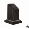 Peana pedestal busto madera acabado en tabaco 3x3x7