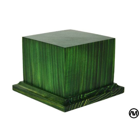 PEANA PEDESTAL MADERA ACABADO VERDE 7X7X6 PEANA PEDESTAL MADERA ACABADO VERDE 7X7X6
