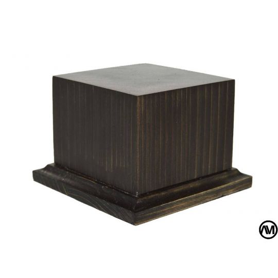 PEANA PEDESTAL MADERA ACABADO TABACO 7X7X6 PEANA PEDESTAL MADERA ACABADO TABACO 7X7X6