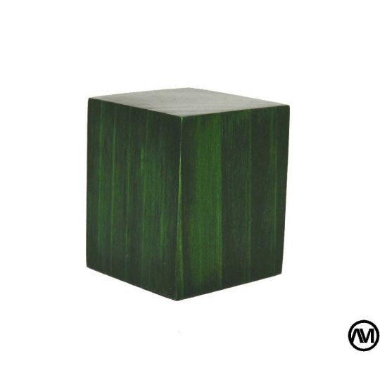 PEANA TACO MADERA ACABADO EN VERDE 4x4x5 PEANA TACO MADERA ACABADO EN VERDE 4x4x5