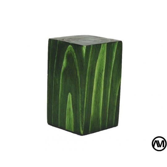 PEANA TACO MADERA ACABADO EN VERDE 3x3x5 PEANA TACO MADERA ACABADO EN VERDE 3x3x5