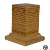 PEANA PEDSTAL MADERA HAYA BETEADO CLARO 3,5x3,5x6