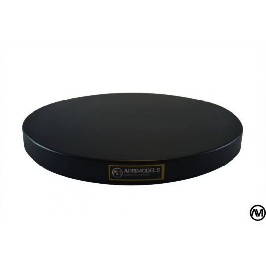 PEANA ALIGERADA DM LACADO NEGRO Diametro 25cm Alto 2cm PEANA ALIGERADA DM LACADO NEGRO Diametro 25cm Alto 2cm