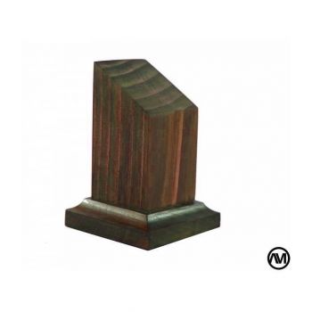 Peana pedestal busto madera acabado cerezo 3x3x7