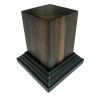 Ebony wood pedestal base 5x5x6,5