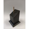 Black lacquered MDF base 4x4x8 bust